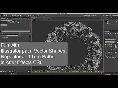 Fun with Illustrator paths, Vector Shapes, Repeater and Trim Paths in After Effects CS6