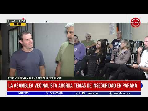 La asamblea vecinalista del barrio Santa Lucia aborda temas de inseguridad en Paraná