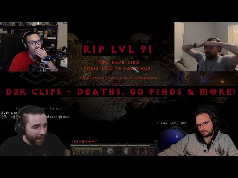 D2R CLIPS #40 - HC DEATHS, INSANE ID ROLLS, HE MISSED A BER, QUICK CAST TUTORIAL, FUNNY CLIPS & MORE