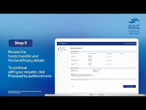 Bank With Ease - How SMEs can make bulk fund transfers | Mashreq UAE