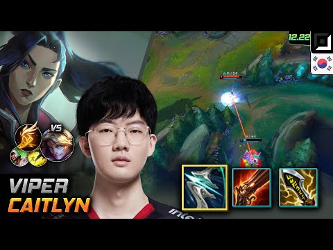 Viper Adc Caitlyn Build Galeforce Fleet Footwork - Viper Caitlyn Match Highlight - LOL KR 12.22