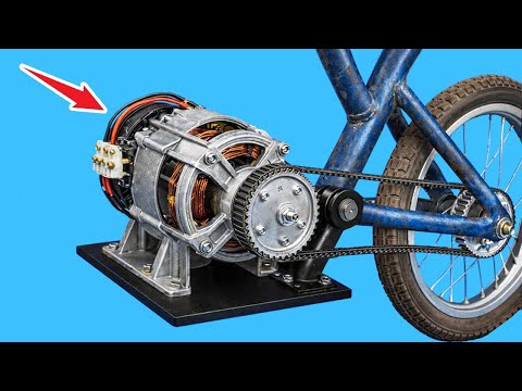 Never throw away an old washing machine motor! Build a lightning-fast chainless electric bike