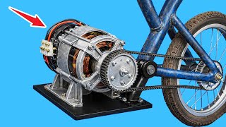 Never throw away an old washing machine motor! Build a lightning-fast chainless electric bike