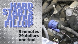 CAR STARTING HARD AFTER FUEL FILL UP / 5-MINUTE FIX