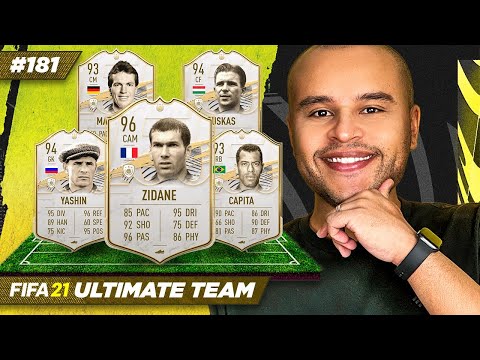 Montei um TIME de ICONS em BUSCA de PACKS! + PPs - EP. #181 - Rumo ao Topo | FIFA 21 PS4