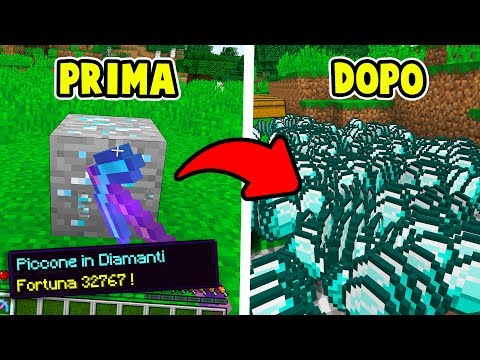 SCAVO DIAMANTI CON UN PICCONE FORTUNA 32767! (MASSIMO LIVELLO) - Minecraft ITA