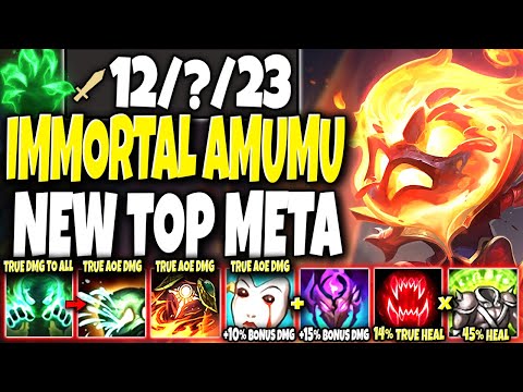 New Meta Immortal Amumu Top build converts everything to TRUE DAMAGE & HEAL 🔥 LoL Amumu s10 Gameplay