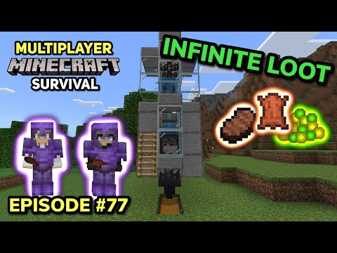JC Playz - MAKING AN AUTOMATIC COW FARM in Multiplayer Minecraft Survival (Ep. 77)