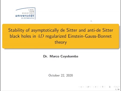 RAGtime 22: M. Cuyubamba: Stability of asymptotically dS and antidS BHs in 4D regularized EGB theory