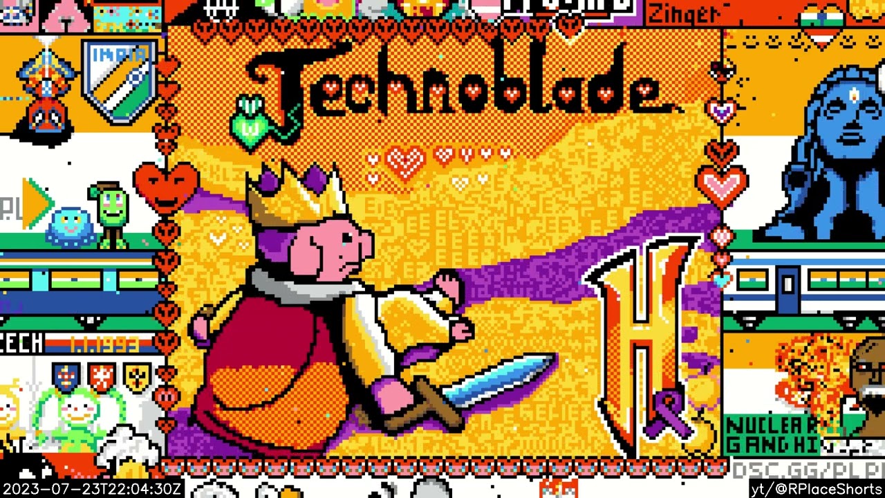 r/place Timelapse Technoblade