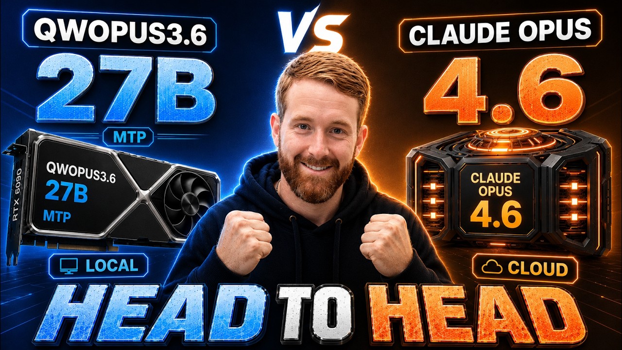 Qwopus3.6 27B MTP vs Claude Opus 4.6 | Local vs Cloud Head-to-Head