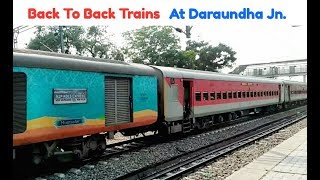 preview picture of video '(4 in 1) Back To Back Trains At Daraundha Junction'