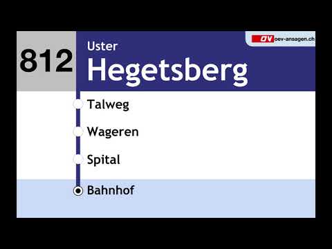 VZO Ansagen - 812 - Uster, Bahnhof – Hegetsberg – Bahnhof