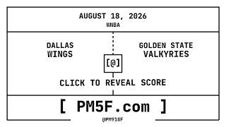 Dallas Wings [DAL] @ Golden State Valkyries [GS] | WNBA Final Box Score | AUGUST 18, 2026