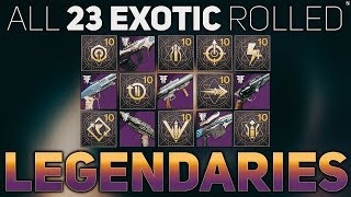 ALL Exotic Rolled Legendary Weapons (Curated Rolls) | Destiny 2 Forsaken