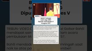 Momen Bahlil Terkejut saat Lagi MBG 'Mas Bahlil Ganteng' Diputar saat Mubes V Kosgoro 1957