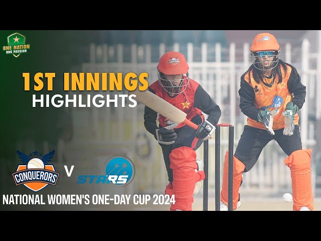 1st Innings Highlights | Conquerors vs Stars | National Women’s One-Day Tournament 2024 |Final | PCB