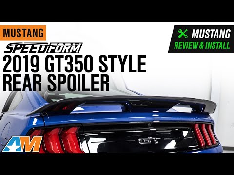 2015-2021 Mustang SpeedForm 2019 GT350 Style Rear Spoiler; Black Review & Install