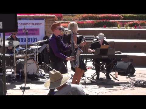 Calista Carradine with Chase Huna and The Jackson Garrett Band performing 