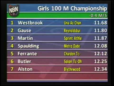 Girls 100m Championship Heat 1 - New Balance Nationals Outdoor 2013