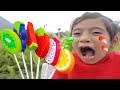 Learn Colors With Fingers Family Kid Song Colorful Fruit Candy Lollipop Nursery Rhymes For Kids