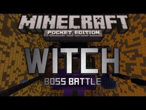 WITCHES IN Minecraft Pocket Edition! (Witch Boss Battle Adventure Map)