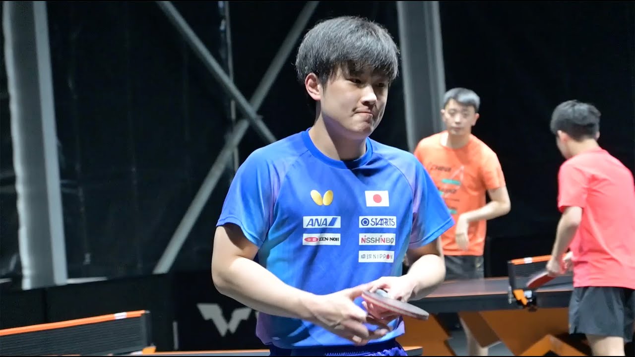 【試合前練習】#張本智和 準決勝前の練習を5分ノーカットでお届け！｜WTTファイナルズ香港2025