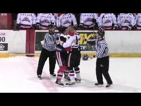 2 Fights breaks out 43 sec left in the game Cornwall River Kings