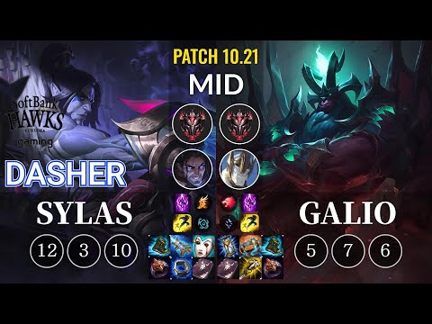 SHG Dasher Sylas vs Galio Mid - KR Patch 10.21