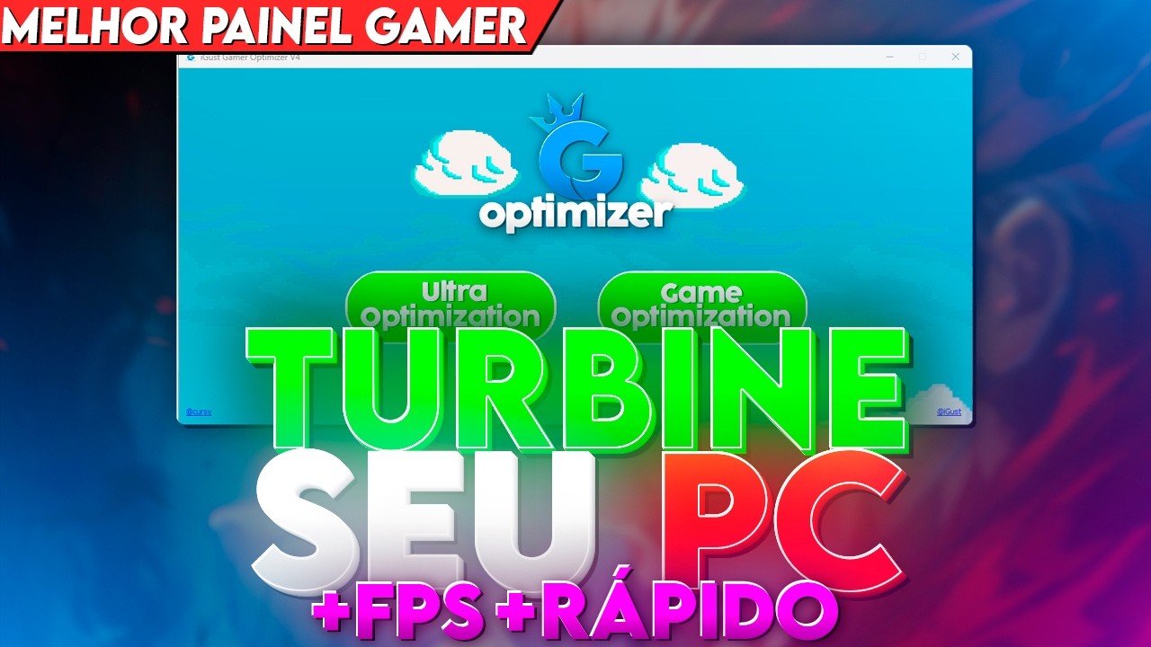 TENHA UM PC MAIS RÁPIDO E COM MAIS FPS NOS JOGOS COM ESSE PAINEL DE OTIMIZAÇÃO🚀🔥