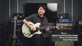 Video thumbnail for Epiphone Inspired by Gibson Custom 1959 ES-355 VS Gibson Custom 1959 ES-335 Reissue Demo by Music Force Official