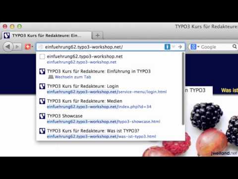 TYPO3 6.2 für Redakteure: Teil 01 - Anmeldung und Überblick über TYPO3