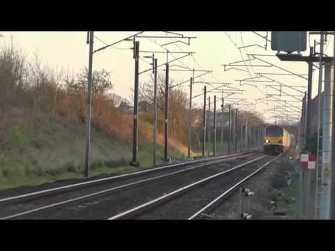92039 and 92024,south of Carnforth, Sun. 6th April 2014