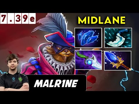 Malr1ne Pangolier Midlane - Dota 2 patch 7.39e Pro player Gameplay