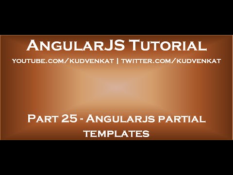 Angularjs partial templates