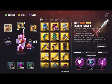 Minecraft Dungeons Emerald Heartstealer Build Apoc+25 Obsidian Pinnacle 6 Banners