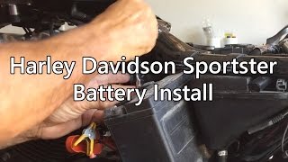 Harley Davidson Battery Install on a Sportster 1200