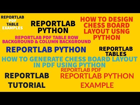 Reportlab Reportlab Python Tutorial How To Generate Chess Board Layout In Pdf Using Python Part 30