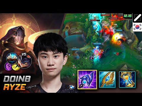 Doinb Mid Ryze Luden's Tempest Unsealed Spellbook - Doinb Ryze Match Highlight - LOL KR 12.15