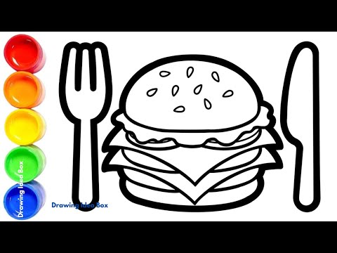 Drawing Burgers | Fun Burger Drawing Ideas for Kids | Best Burger Drawing Ideas Box