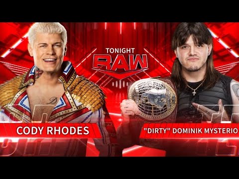 FULL MATCH: Cody Rhodes vs "Dirty' Dominik Mysterio | WWE RAW 09/18/23