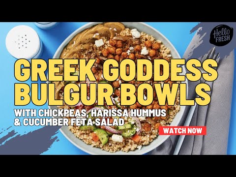 HelloFresh Greek Goddess Bulgur Bowl Recipe *ASMR Cooking*