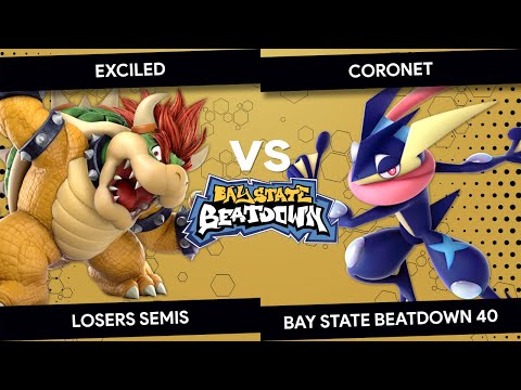 Bay State Beatdown 40 - Exciled (Bowser) vs Coronet (Greninja, Steve) - Losers Semis