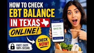 How to check EBT balance in Texas online