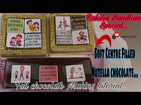 Raksha bandhan chocolate box| How to make soft centre filled choclate| Raksha bandhan gift hamper
