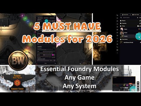 The Top 5 MUST HAVE #FoundryVTT Modules for 2026