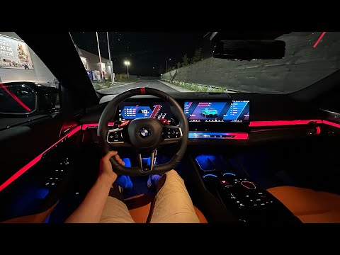 Driving BMW M5 2025 at Night - No Comment!