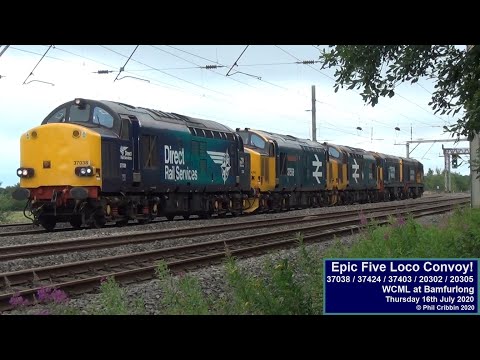 Epic Five Loco Convoy at Bamfurlong - 16th July 2020