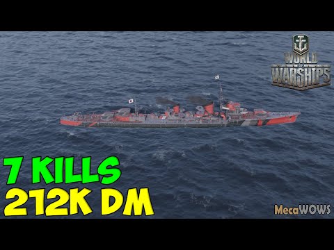 World of WarShips | Yugumo | 7 KILLS | 212K Damage - Replay Gameplay 4K 60 fps