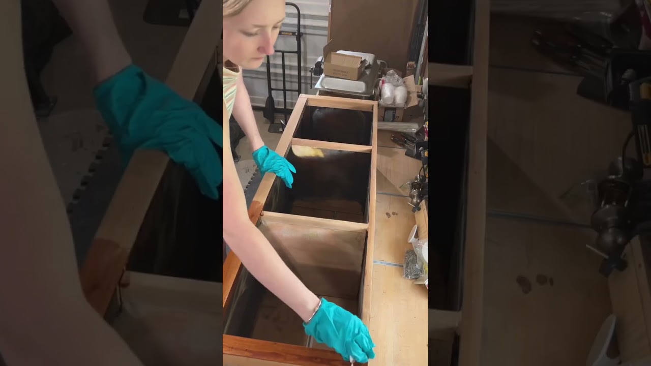 Watch me transform this piece from a boring old bench to a fun, eclectic, and fabulous record table✨